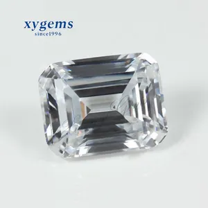 Xygem Güzel Zümrüt Kesim Cz 8x10mm Sentetik Gevşek Kübik Zirkon