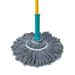 Twist Self-Wringing Wet Mop for Floor Cleaning with Microfiber Ratchet Mop Reusable Heads