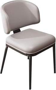 Silla moderna de <span class=keywords><strong>cocina</strong></span> y comedor Deko con patas metálicas, silla lateral tapizada de piel sintética para sala de estar (F), 1 año de garantía - Product Image 6