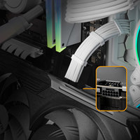 Kabel Ekstensi PSU ATX 3.0 UpHere PCI-E 5.0 GPU GeForce RTX 3090 Ti PCIe Gen 5 12VHPWR Konektor 16P ke 8Pin*3 16AWG