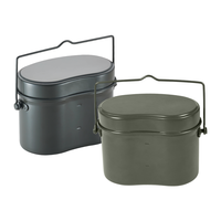 Boîte à lunch multifonctionnelle pour la cuisine en plein air, en aluminium, pour le camping, la randonnée, la survie, kit de cuisine chauffable avec poignée pliable