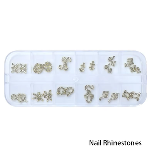 Charmes pour ongles en gros, alliage, diamant doré, luxe brillant, symbole du signe du zodiaque, 12 constellations, charmes pour ongles - Product Image 6