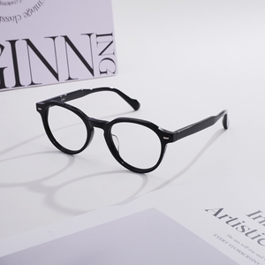 Gafas Ópticas de Acetato al por Mayor de Fábrica, Montura Redonda Retro con Logotipo Personalizado, Gafas con Protección Contra Luz Azul, Gafas Graduadas - Product Image 4