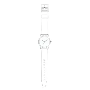 Transparent Clear Plastic Watch Sublimation Blank White Face Full Printing Wrist Watch