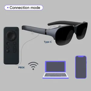 Lunettes intelligentes VR 3D 2024 avec double caméra 1080P, vidéo mobile, chaînes gratuites, boîtier Android portable, navigation AR, réalité virtuelle - Product Image 1