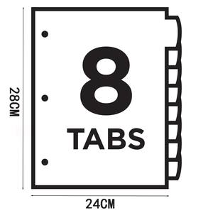 Hojas divisorias de hojas sueltas A4, fabricante al por mayor, carpeta de archivos de 3 agujeros de color estándar de EE. UU., juego de páginas de marcadores - Product Image 5