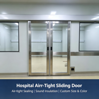 Puerta Corredera Automática GMP, Puerta Corredera Comercial con Certificación CE para Cuarto Limpio, Quirófano de Hospital
