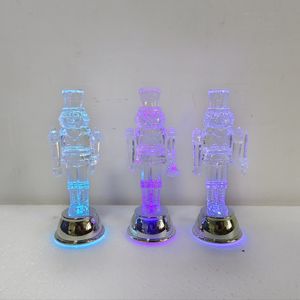 <span class=keywords><strong>Casse</strong></span>-noisette en acrylique transparent éclairé par LED de 6.1 "avec base en argent doré électrique - Product Image 2