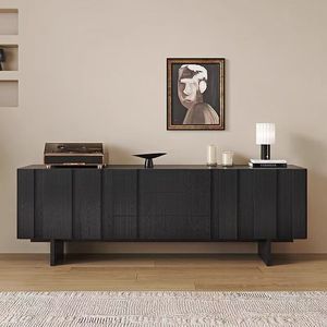 Mueble de TV de Madera Maciza Estilo Vintage, Mueble de Almacenamiento para Sala de Estar - Product Image 2