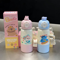 Botol minum termos anak 500ml, food grade SUS316 stainless steel, double-way, terinsulasi, untuk sekolah dan aktivitas luar ruangan