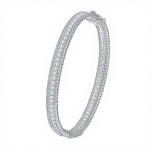 Jewelry Custom Women Christian Plated 925 <b>Silver</b> Zircon Diamond Moissanite Wedding Gift <b>Bracelet</b> <b>Bangles</b> - Product Image 3