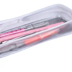 Transparente PVC-Blügeltasche Aufbewahrungsbeutel wasserdichter rechteckiger Reißverschluss-Taschenbeutel