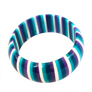 New Handmade Resin <b>Bangle</b> Bracelets Set Colorful Design Stylish Round Rings Artistic Home Decoration Craft Jewelry Wedding - Product Image 2
