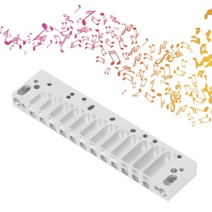 Peigne <span class=keywords><strong>Harmonica</strong></span> Partie <span class=keywords><strong>12</strong></span> <span class=keywords><strong>Trous</strong></span> Échelle <span class=keywords><strong>Chromatique</strong></span> Peigne Argent Givré Léger pour <span class=keywords><strong>HOHNER</strong></span> 270D - Product Image 4
