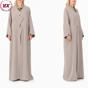 2023 luxurious high quality customized open factory wholesale in uk simpel pleated women abaya dubai modest abaya