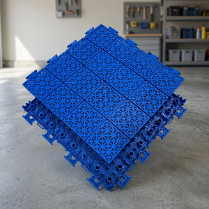 AquaGrid Blue Interlocking PP <b>Tiles</b> – Premium Snap-Together <b>Plastic</b> Flooring Solution for Sports & Recreation Areas - Product Image 4