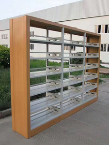 Étagère en acier double face à texture moderne, portable et polyvalente, idéale pour bibliothèque, école, bureau, maison et entrepôt - Product Image 5