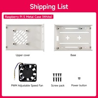 Caja Metálica Premium para Raspberry Pi 5 con Ventilador de Refrigeración PWM, Carcasa de Aluminio de Alta Dureza