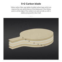 Lame de tennis de table en Fiber de carbone jaune professionnel 5 + 2 de nouvelle conception BOLI pour la vitesse d'attaque