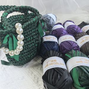 100G jeweils 100% Polyester beschichtetes mattes Metallic-Gewebe, geeignet für DIY Häkeln, Stricken, Handtaschen, Rucksäcke, Kissen usw. - Product Image 6