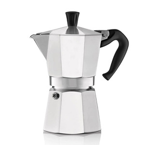 Cafetera <span class=keywords><strong>Moka</strong></span> de 6 Tazas, Estilo Italiano Retro, Cafetera Espresso para Estufa, Plateada, Portátil, para el Hogar y la Cocina - Product Image 5