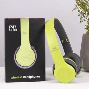 Casque sans fil pliable P47 à bas prix avec prise en charge de la <span class=keywords><strong>carte</strong></span> TF Audio de ligne AUX pour téléphone intelligent <span class=keywords><strong>Pc</strong></span> - Product Image 3