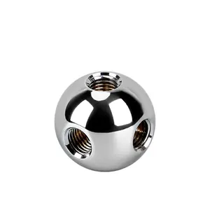 DN15 de bola de latón para agua de la válvula de bola hueco de cromo pulido Chapado en