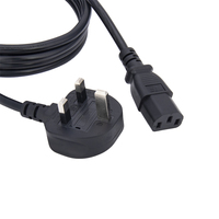 UK Plug 2 C13 Y Splitter cable de alimentación Aislado de alto voltaje VDE/CCC/ROHS Conductor de cobre PVC Telecomunicación