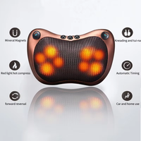 Coussin de massage vibrant Shiatsu portable avec contrôle de la minuterie pour soulager les douleurs au cou, à la taille et aux épaules – Appareil de soins de santé à brancher pour la maison