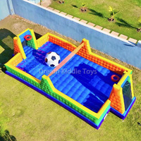 Terrain gonflable pour terrain de football extérieur, savon à eau, jeu de sport, terrain gonflable avec terrain savonneux