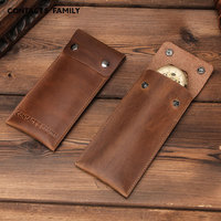 Étui de voyage portable en cuir véritable Crazy Horse vintage à fente unique pour montre, pochette de rangement pour montre-bracelet, en stock, vente en gros