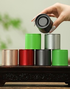Boîte ronde vide en fer blanc 50x50 mm pour emballage de thé, pot de <span class=keywords><strong>100</strong></span> <span class=keywords><strong>ml</strong></span> pour poudre de matcha en gros, conteneur pour grains de café - Product Image 6