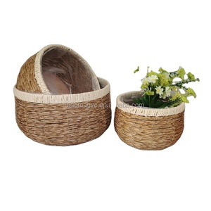 cheap flower pot pp Plastic basket woven decorative baskets