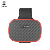 Clip de lunettes de soleil en fibre de carbone tendance pour rangement automobile, accessoires intérieurs de voiture, modèle T-carbon B