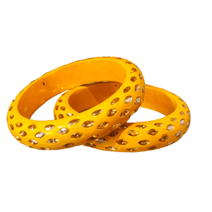 Handmade Lac Bangles Shadow Stone Kada with Glossy Polish Traditional Ethnic Jewelry for Women Wedding Festival and Party Wear - Product Image 5