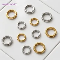 Anneaux de jonction fermés lisses en laiton plaqué or 18 carats de 4/5 mm, couleur noire durable, pour la fabrication de bijoux DIY