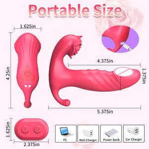 Vibrateur télécommandé Rose Panties, stimulateur du point G et du clitoris, jouets sexuels pour femmes et couples, plaisir vibrant et pulsé - Product Image 6