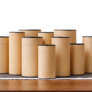 Tube en papier kraft épaissi avec couvercle en aluminium et en fer blanc, boîte de rangement universelle pour le thé - Product Image 5