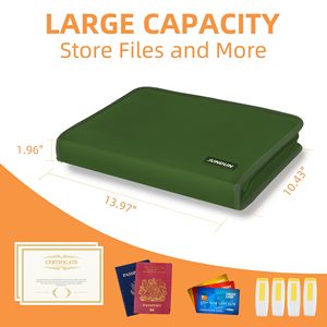 Carpeta Expandible con Cierre <span class=keywords><strong>de</strong></span> 12 Bolsillos YHX, Organizador <span class=keywords><strong>de</strong></span> <span class=keywords><strong>Archivos</strong></span> Tipo Acordeón Resistente al Fuego con Pestañas para una Gestión Eficiente <span class=keywords><strong>de</strong></span> Documentos - Product Image 5