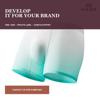 HAGO Boxers tricotés mi-taille personnalisés pour hommes – Anti-bactériens, écologiques, respirants, doux, avec taille élastique pour usage quotidien