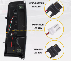 Feux arrière noir LED feux arrière pour 2003-<span class=keywords><strong>2006</strong></span> Chevy Silverado <span class=keywords><strong>GMC</strong></span> <span class=keywords><strong>Sierra</strong></span> 1500 2500HD 3500 ensemble de paires latérales gauche et droite - Product Image 4