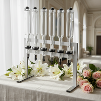 Distributeur de parfum innovant en gros pour 6 flacons avec support métallique, idéal pour mariages et décoration commerciale
