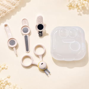 Baby Nail Clipper Set With Led Light For Infant Safe <b>Rounded</b> Tip Plastic Portable Finger Nail Care Tool - Product Image 2