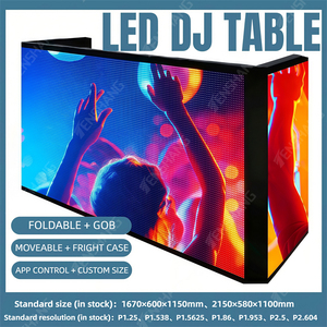 Écran LED pliable GOB HD pour cabine DJ avec 4 roues universelles, flight case et contrôle par application pour clubs et concerts dans le monde entier - Product Image 3