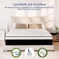 Matelas de luxe pour hôtel 5 étoiles, taille Queen, avec ressorts ensachés individuels et mousse confort, idéal pour chambre à coucher - Vente en gros