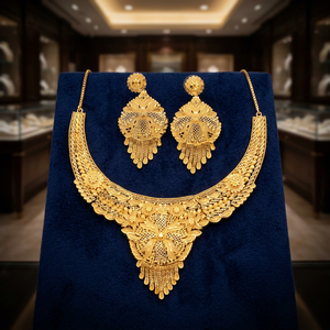 Traditional Gold Plated Forming Necklaces, Special Occasion, Party Wear Gift for Her <b>Copper</b> & Brass Chapado En Oro Oro Laminado - Product Image 1