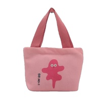 Sac en toile mini écologique personnalisé, coloré et mignon, pour rangement d'accessoires en gros, boutique de détail, cadeau de fête pour enfants, avec motif lettre