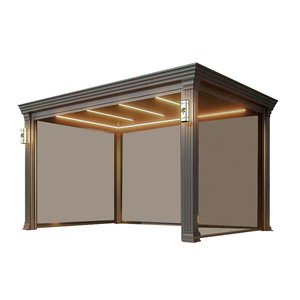 Pérgola Rectangular de Aluminio para Exteriores, Estilo Chino, Resistente a la Intemperie, Estructura de Sombra para Jardín, Patio o Villa - Product Image 1