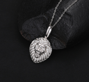 Colgante de Moissanita Brillante Sólido de Estilo Hip-hop Único con Cabeza de León Europeo Americano de Siete Colores en Plata 925 Chapada en Oro/Plata - Product Image 5