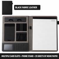 Porte-documents en tissu gris, planificateur d'affaires, bloc-notes multifonctionnel pour gestionnaire, bloc-notes de conférence, porte-documents de présentation de documents